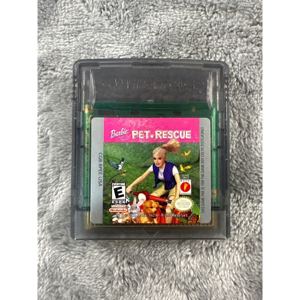 Barbie Pet Rescue Nintendo Game Boy Color GBC 2000 CGB-BPEE-USA Authentic